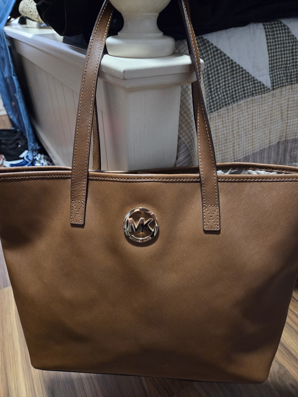 Michael Kors Tan Saffiano Leather Tote Bag